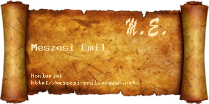 Meszesi Emil névjegykártya