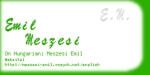 emil meszesi business card